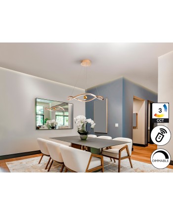 ROMINA- LAMPARA DORADO BRILLO